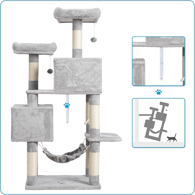 Hey-brother Large Multi-Level Cat Tree Condo Furniture - Image 8