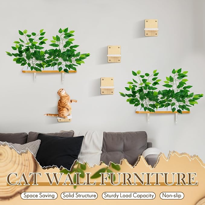 Cat Wall Shelves with 4 Steps and Perches - Image 5