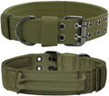 Tactical Dog Collar with Handle, Military Adjustable Heavy Duty Metal Buckle by Periflowin