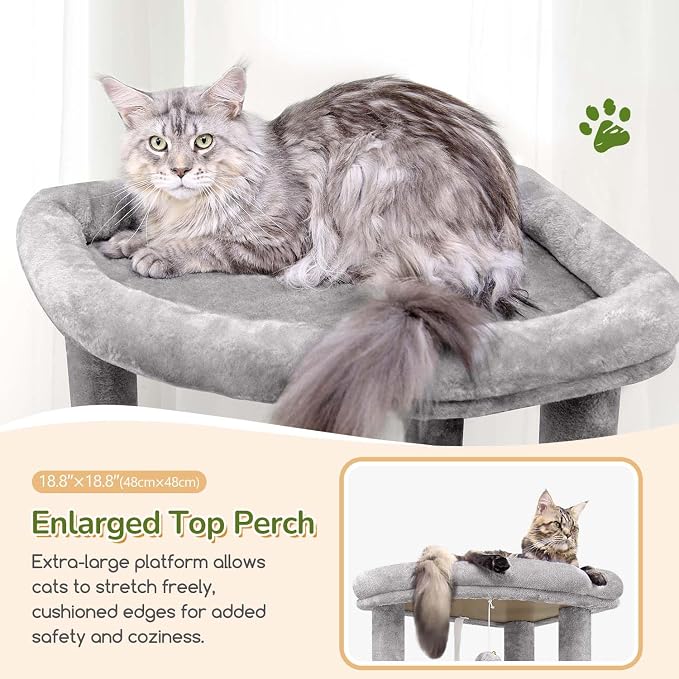 Globlazer Heavy Duty Cat Tree, 74in Sturdy Cat Tower - Image 3