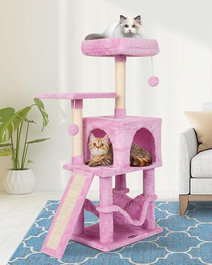 MIAO PAW Pink Cute Cat Tree for Indoor Cat Tower by MIAOPAWbabycarriersnuggleupandultraSoft