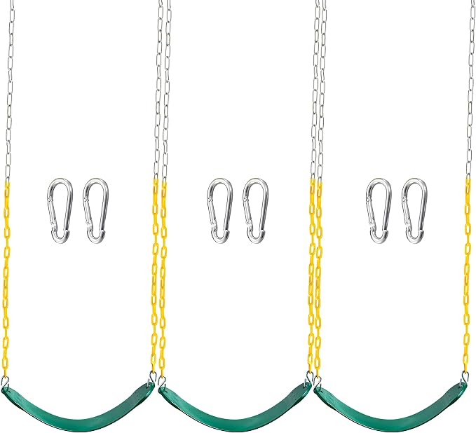 TURFEE 3 Pack Green Swing Seats Heavy Duty by Turfee