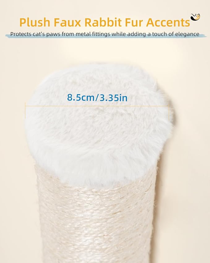 34'' Wall Cat Scratching Post, Wall Mounted Cat Scratcher Furniture - Image 5