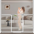 65.7"-72.2" Extra Wide Baby Gate, 40.5" Tall Dog Gate Indoor, Walk Through Pet by FlowerFrail