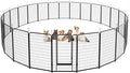 Dog Playpen Outdoor Extra Wide 24 Piece Panels Heavy Duty Dog Fence 50" Height by Committedtobetterpetlife