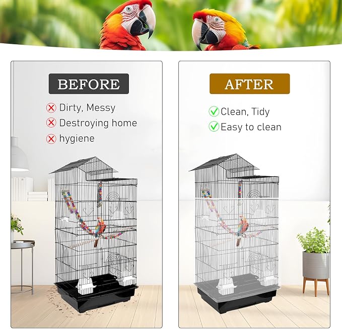 Universal Bird Cage Seed Catcher – Stretchy, Lightweight Mesh Skirt - Image 5