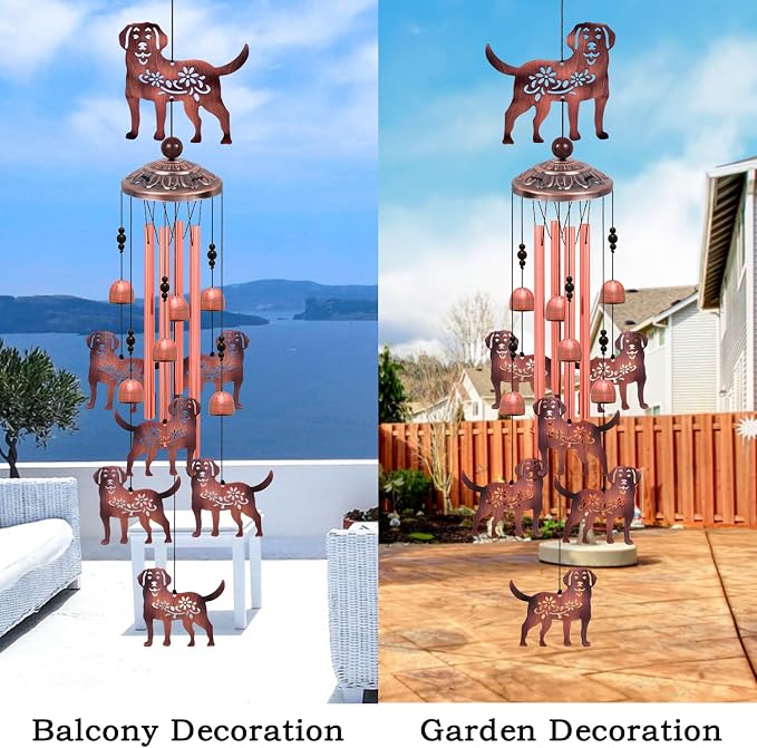 Outdoor Dog Wind Chimes, Gifts for Mom & Grandma & Woman & Family & Neighbor - Image 5