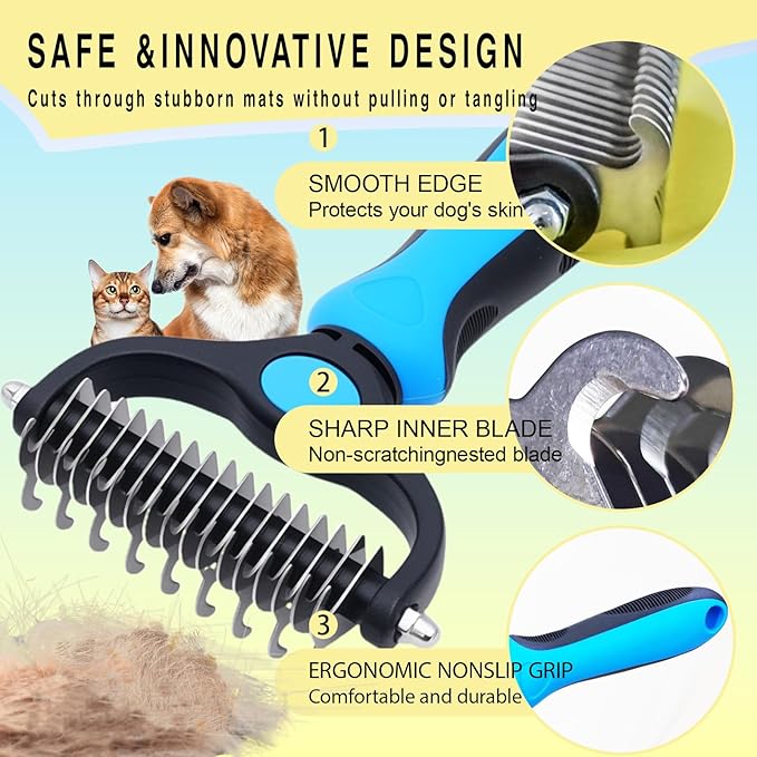 Pet Grooming Rake for Dogs & Cats - Image 5