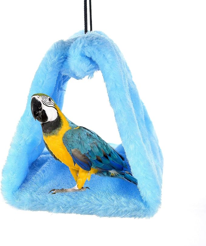 Winter Warm Bird Nest House Shed Hut Hanging Hammock Finch Cage Plush Fluffy - Image 2