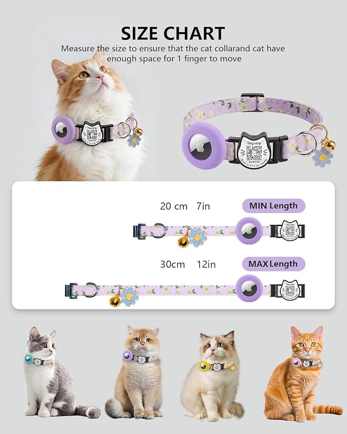 Cute Floral Breakaway Cat Collar - Image 5