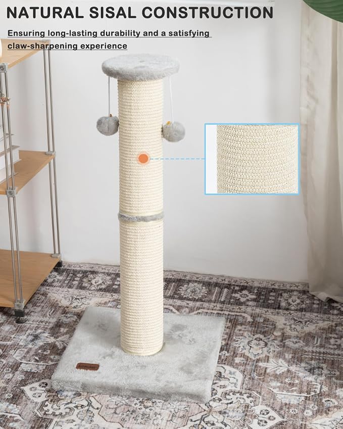 Kilodor Cat Scratching Post 34 Inches Large Sturdy Cat Post - Image 5