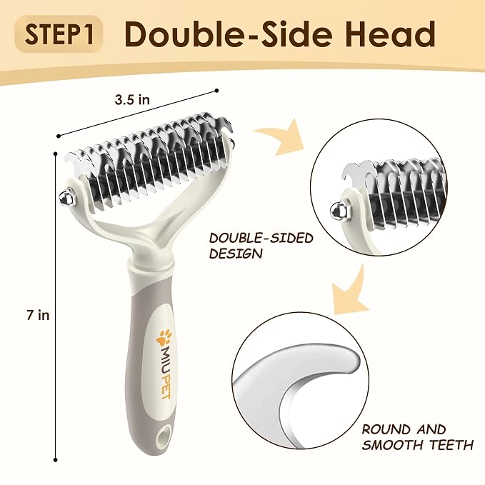 Professional Deshedding Dog Brush Grooming Kits, - Image 4