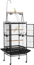 VEVOR Bird Cage, 32.7 x 31.1 x 82.7 inch, Open Flat Top, Wrought Iron Bird by VEVOR
