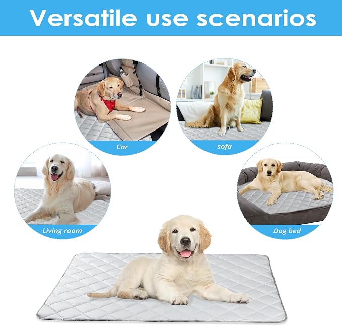 Dog Cooling Mat, Washable Dogs Cats Pet Non-Toxic Cooling Pads Summer Sleeping - Image 4