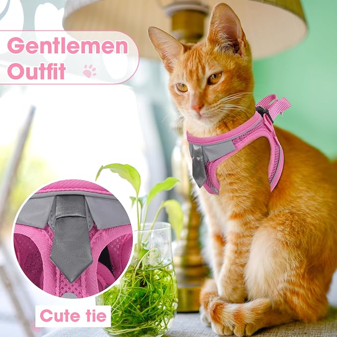 Cat Harness and Leash Set for Walking Escape Proof, Soft Adjustable Kitten - Image 8