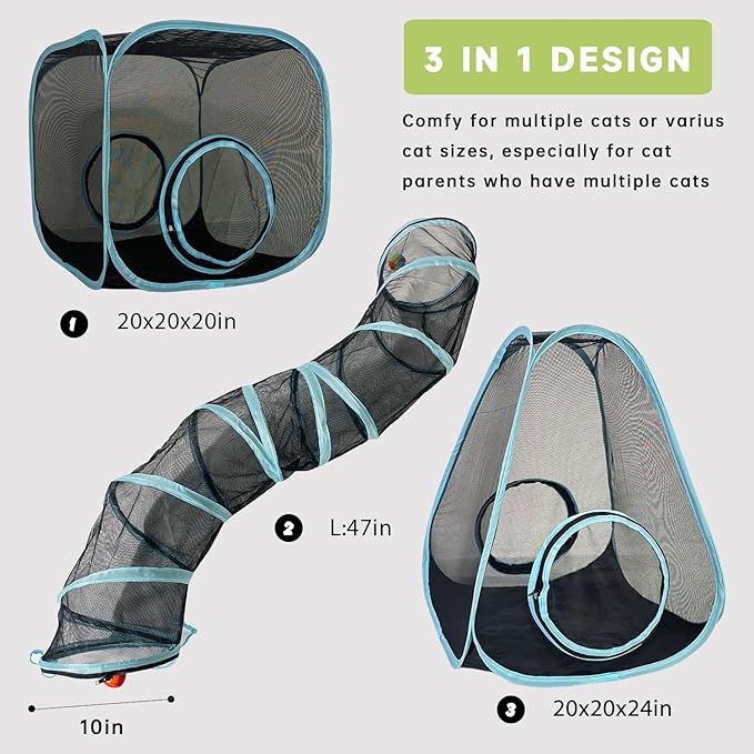 Outdoor Cat Enclosures, Cat Tunnels Tents Cubes - Image 3