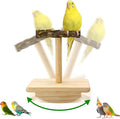 Natural Wood Bird Perch Stand Training, Intelligence Puzzle Enrichment Toys by Jevnd