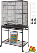 64" Extra Large Tight 1/2-Inch Bar Spacing Wrought Iron Flight Canary Parakeet by Mcage