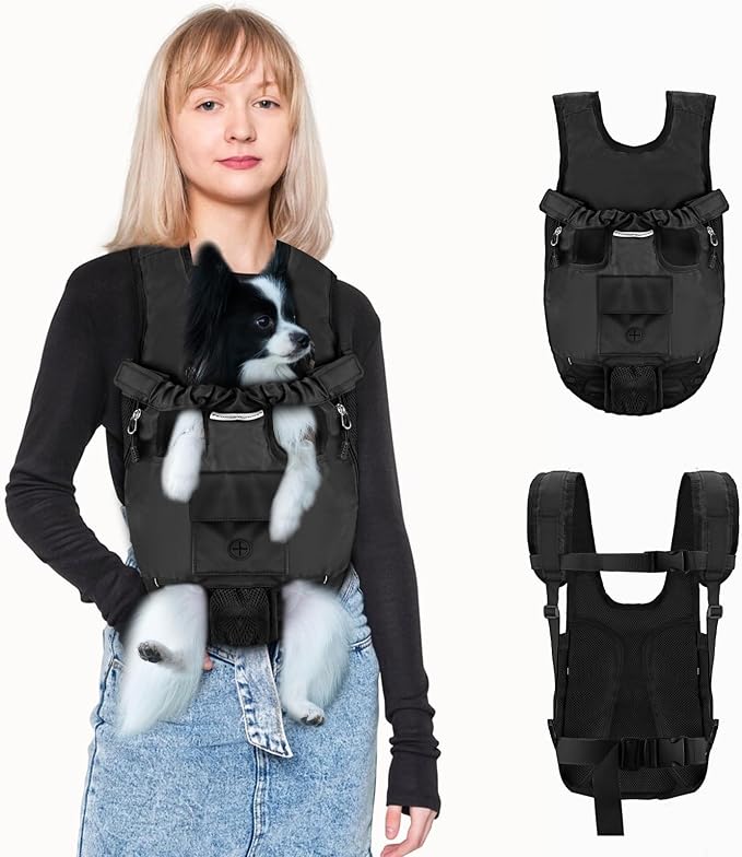 Petmolico Pet Dog Carrier Backpack, Adjustable Dog Legs-Out Front Backpack by Petmolico