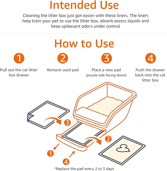 Amazon Basics Cat Litters Pee Pads, Universal Fit - Image 4