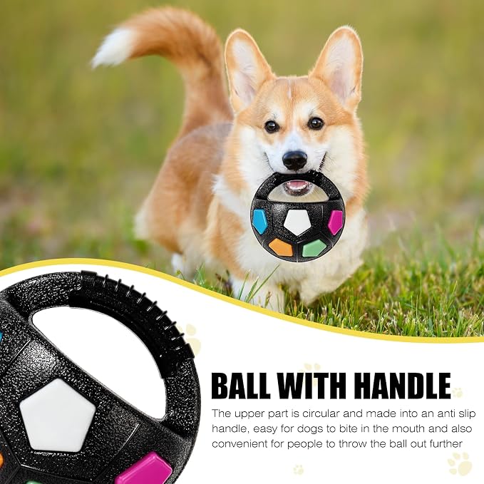 Dog Toy Ball with Handle, Toss and Fetch Play, Interactive Ball - Image 2