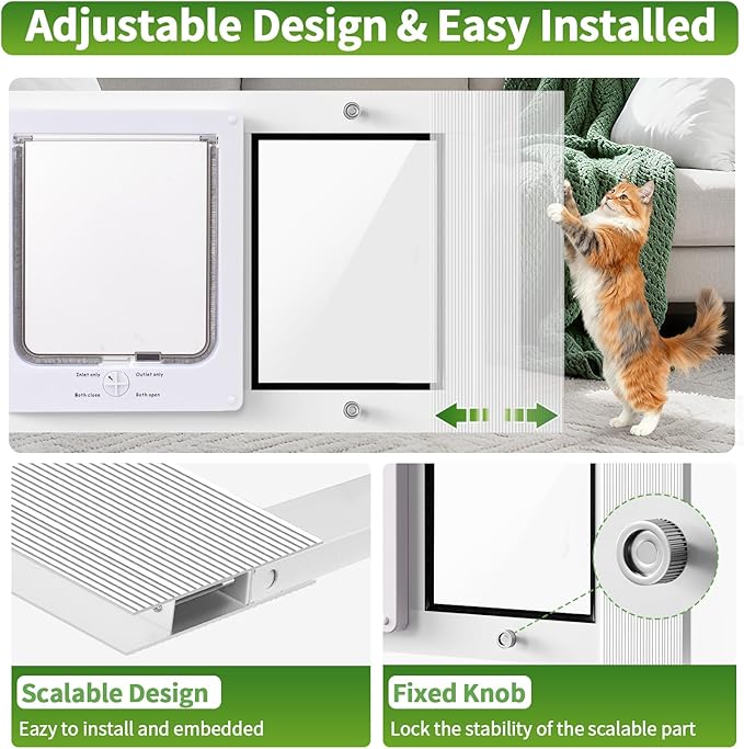 Aluminum Frame Window Cat Door - Image 3