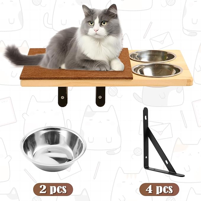 Calmbee Cat Wall Shelves, Cat Wall Furniture 70" Cat Bridge Wall Mount Cat - Image 6