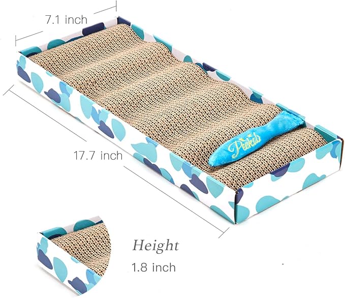 PEEKAB Cat Scratcher Cardboard Reversible Cat Scratch pad Kitty Corrugated - Image 5