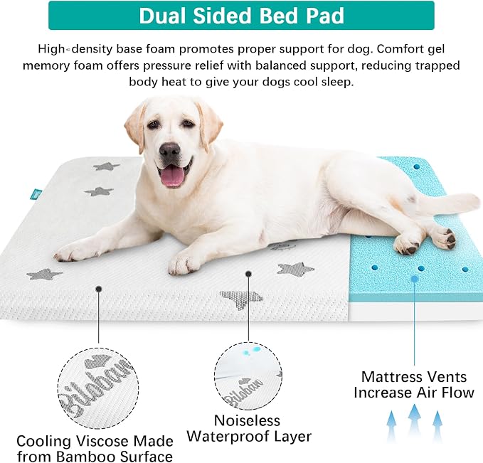Biloban Waterproof Dog Beds for Dogs, Washable Mat Pad, Memory Foam Dog Beds & - Image 6