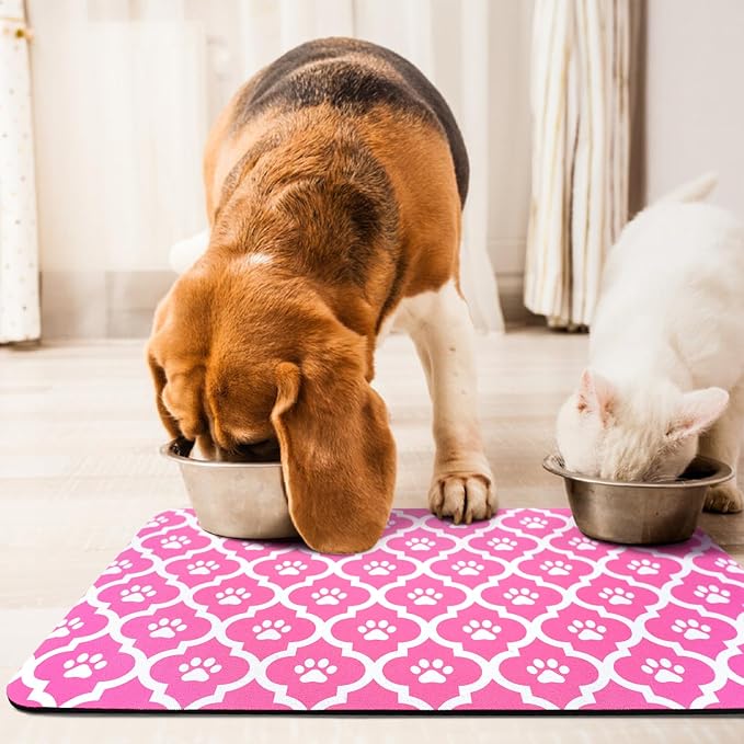 Dog Food Mat 12X20 Inch Pet Feeding Absorbent Mats - Image 7
