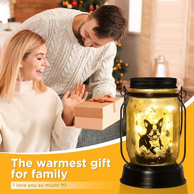 Boston Terrier Gifts for Women/Men Boston Terrier Solar Lanterns Mom Birthday - Image 6