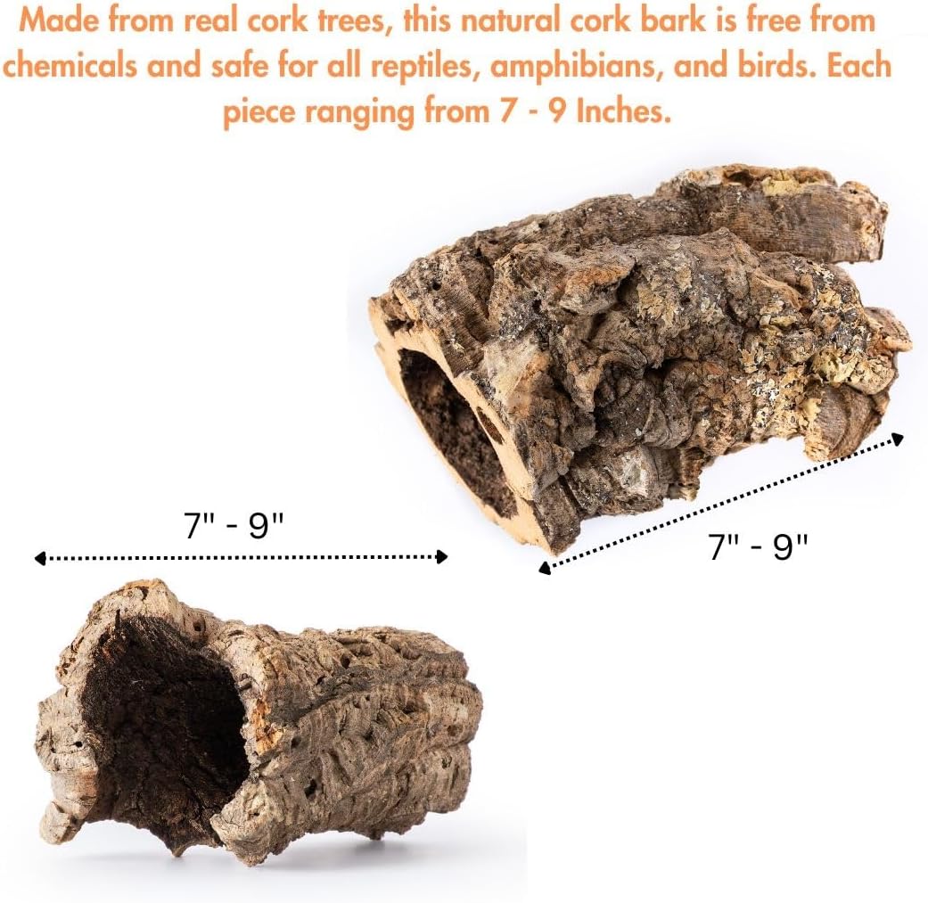 Galápagos 05505 Natural Cork Bark, Tube 7”–9” - GlobalHabitat Supply