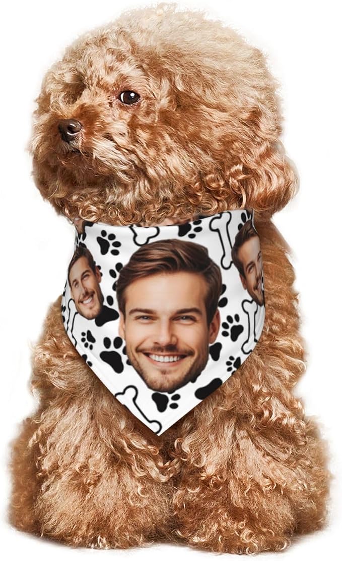 Custom Dog Bandana for Cat Dog Pet Add Your Design Personalized Neckwear - Image 4