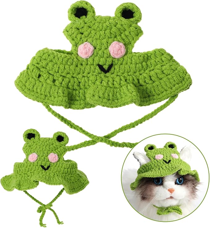 Charming Cat Hat Small Cartoon Themed Knit Cute Cats Bonnet Soft Festive Cats by TEAAHA