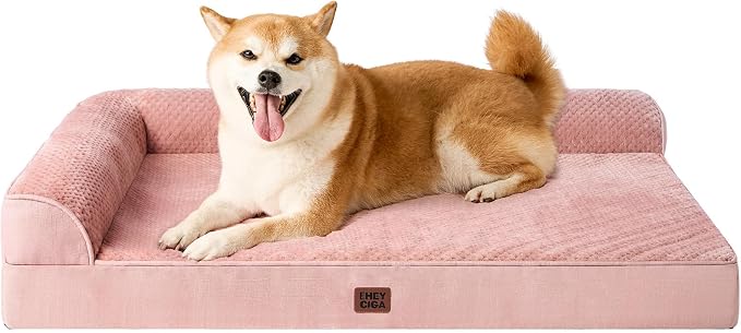 EHEYCIGA Memory Foam Dog Bed Large Size Dogs, Orthopedic Dog Bed Large by EHEYCIGA