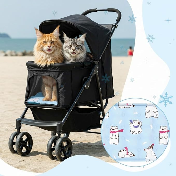 Nuanchu Dog Stroller Cooling Mat Waterproof Outdoor Pet Cooling Mat Washable - Image 5