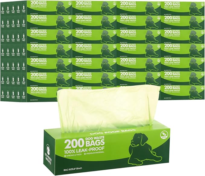 Sherr 20 Boxed Rolls 4000 Counts Dog Poop Bags Bulk Leak Proof Dog Waste Bags by Sherr
