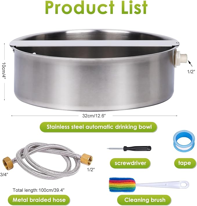 Automatic Dog Water Bowl Dispenser Large Breed Outdoor Pet Water Fountain Pet - Image 7