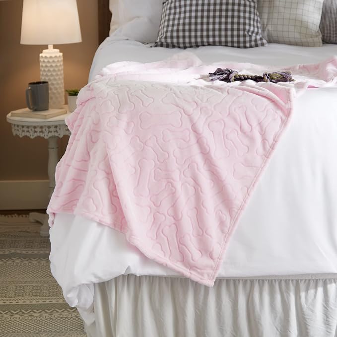 Bone Dry Embossed Bone Print Pet Blanket - Image 6