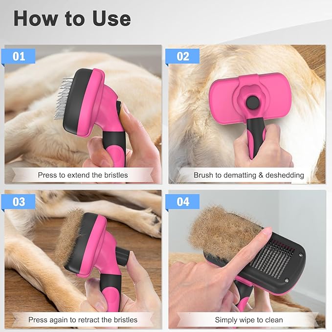 Self-Cleaning Pet Grooming Brush - Image 7