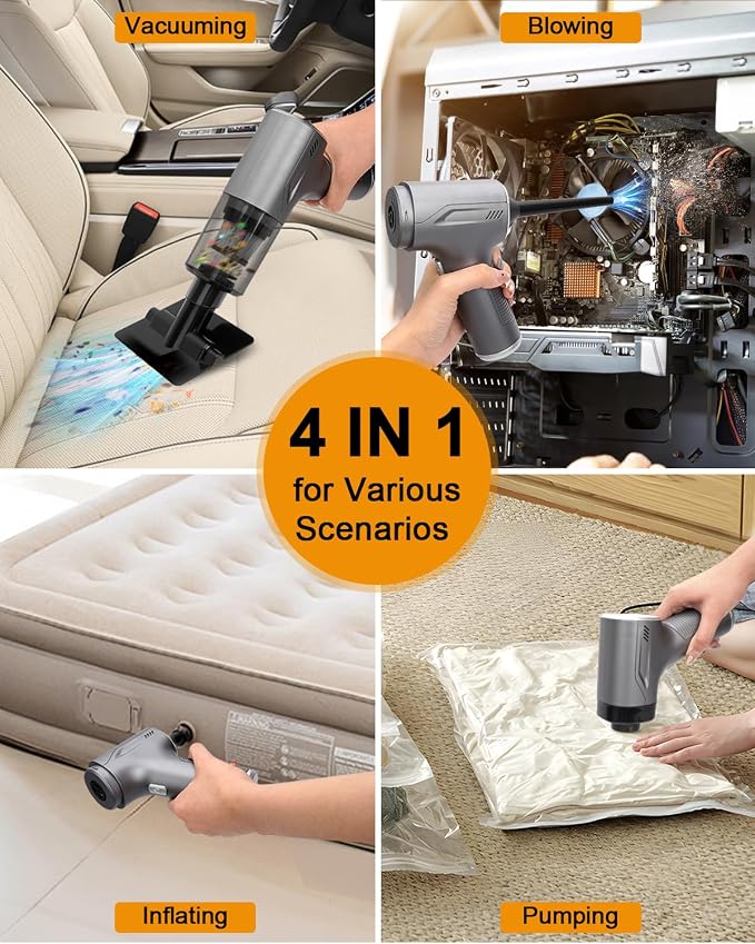 Car Handheld Vacuum Cordless 4 in 1, 20000PA Car Vacuums Cleaner Portable - Image 3