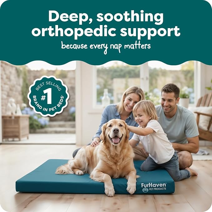 FurHaven Water-Resistant Orthopedic Dog Bed - Image 2