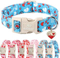 Valentines Dog Collar, Cute Loving Heart Printed Collar
