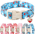 Valentines Dog Collar, Cute Loving Heart Printed Collar by Babolepet
