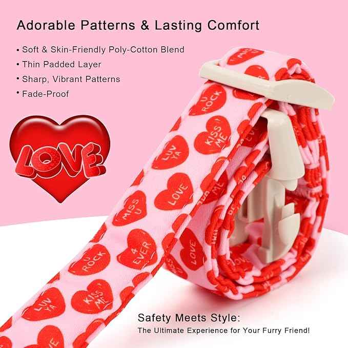 Valentines Dog Collar for Large Dogs