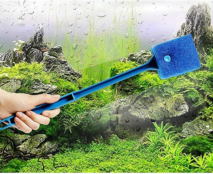 2 Pieces Aquarium Cleaning Brush Fish Tank Cleaning Brush Double-Sided Sponge - Image 4