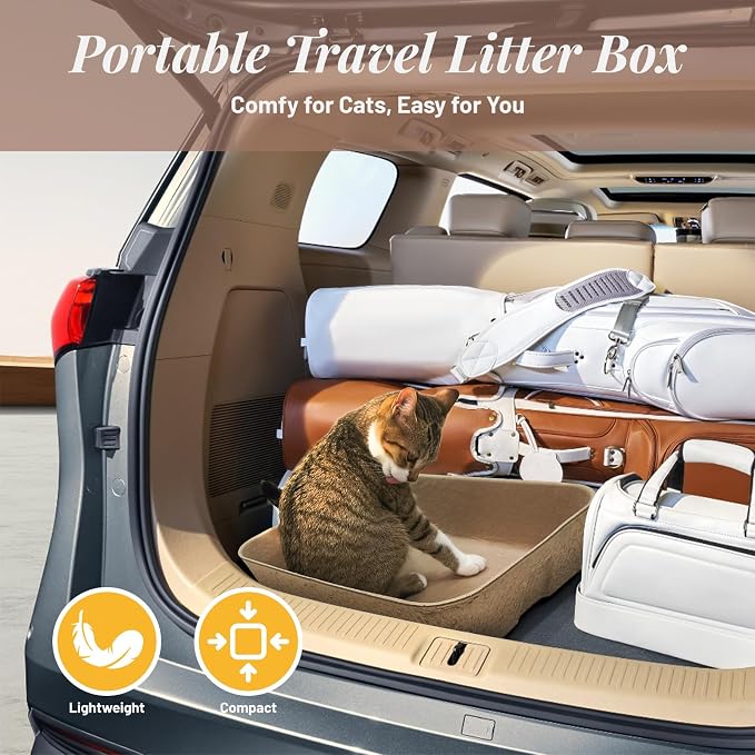 4 Pack Disposable Cat Litter Boxes, Durable Leak-Proof Cardboard Kitty Litter - Image 8