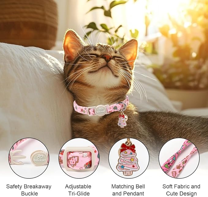 2 Pack Christmas Cat Collars - Image 3