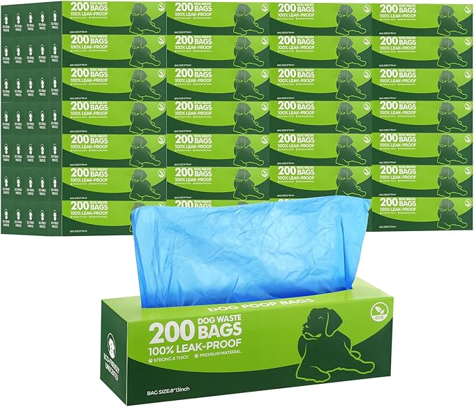 Sherr 20 Boxed Rolls 4000 Counts Dog Poop Bags Bulk Leak Proof Dog Waste Bags by Sherr