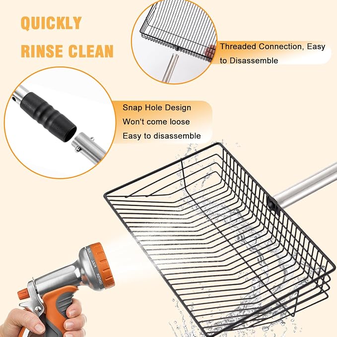 Chicken Poop Scooper 67 inch Adjustable Coop Scooper - Image 8